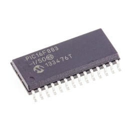5 pcs - Microchip PIC16F883-I/SO, 8bit PIC Microcontroller, PIC16F, 20MHz, 4096 words Flash, 28-Pin SOIC