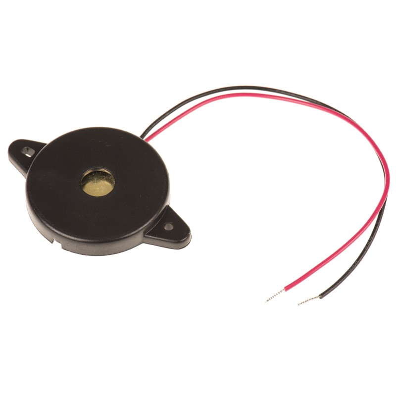 1 pcs - RS PRO 97dB Panel Mount Continuous External Piezo Buzzer, 44.5 x 30 x 5.1mm, 50V ac Max
