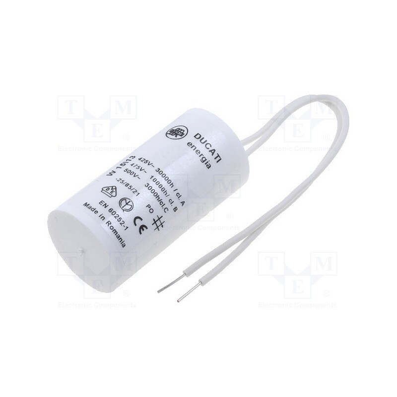 1 pcs x DUCATI ENERGIA - 416170306 - Capacitor: motors, run, 2.5uF, 475VAC, Ø28x55mm, -25÷85°C, ±5%