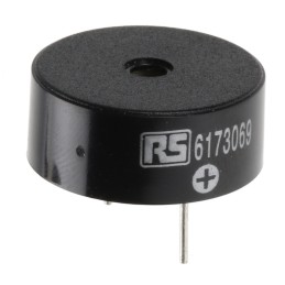 1 pcs - RS PRO 95dB Through Hole Continuous Internal Piezo Buzzer, 23.5 x 9.5mm, 3V dc Min, 20V dc Max