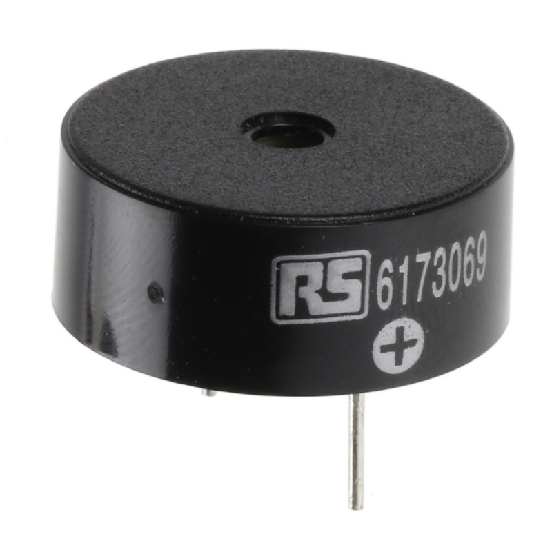 1 pcs - RS PRO 95dB Through Hole Continuous Internal Piezo Buzzer, 23.5 x 9.5mm, 3V dc Min, 20V dc Max
