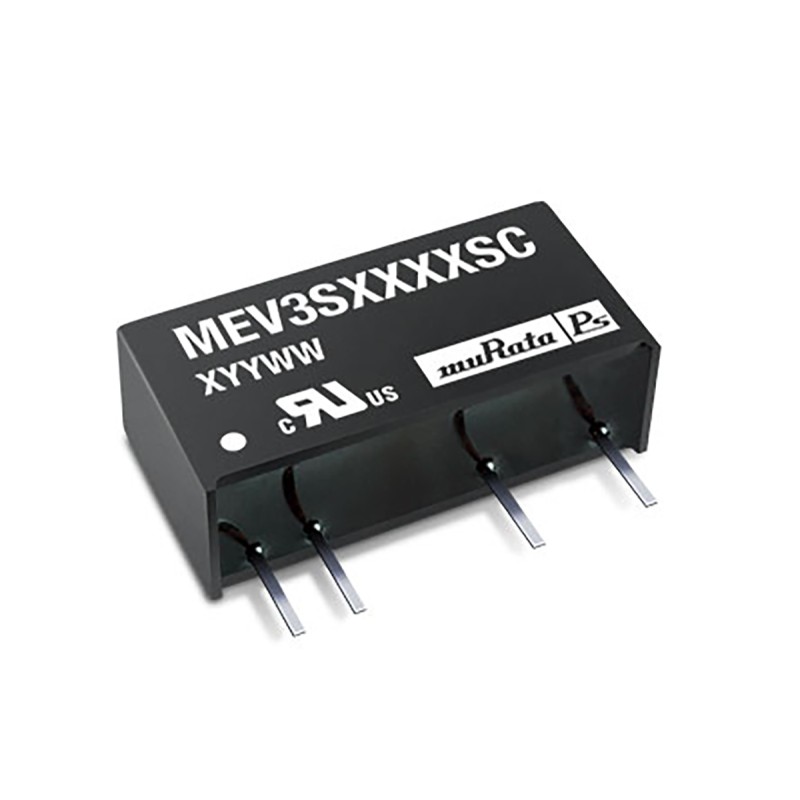 1 pcs - Murata Power Solutions MEV3 DC-DC Converter, 15V dc/ 200mA Output, 4.5 - 5.5 V dc Input, 3W, Through Hole, +85°C