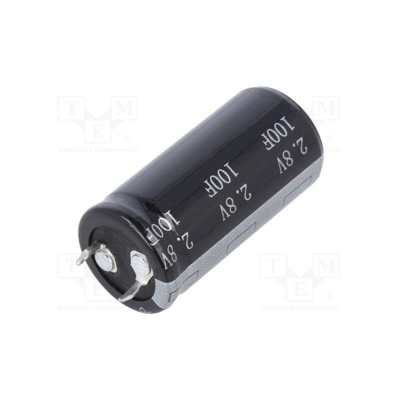 1 pcs x BIGCAP - BRP002R8S107FA - Supercapacitor, SNAP-IN, 100F, 2.8VDC, ±20%, Ø22.4x45.5mm, 12mΩ