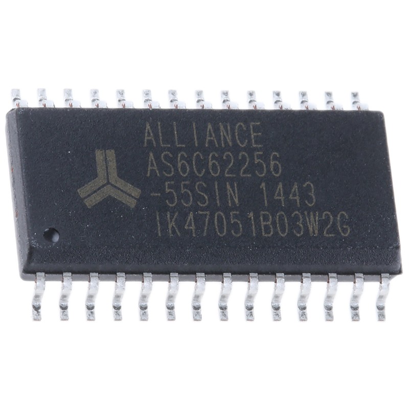 2 pcs - Alliance Memory SRAM, AS6C62256-55SIN- 256kbit