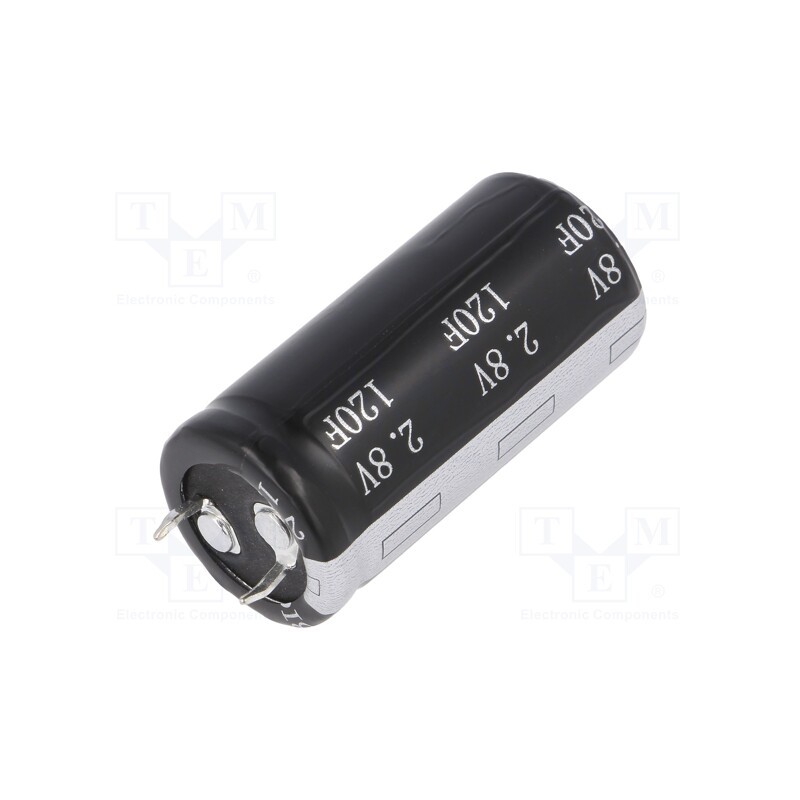 1 pcs x BIGCAP - BUP002R8S127FA 120F - Supercapacitor, SNAP-IN, 120F, 2.8VDC, ±20%, Ø22.4x45.5mm, 12mΩ