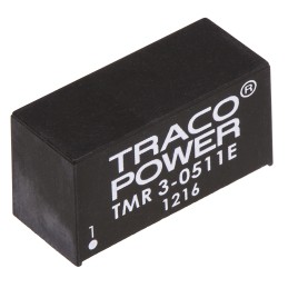1 pcs - TRACOPOWER TMR 3E DC-DC Converter, 5V dc/ 600mA Output, 4.5 - 9 V dc Input, 3W, Through Hole, +85°C Max Temp