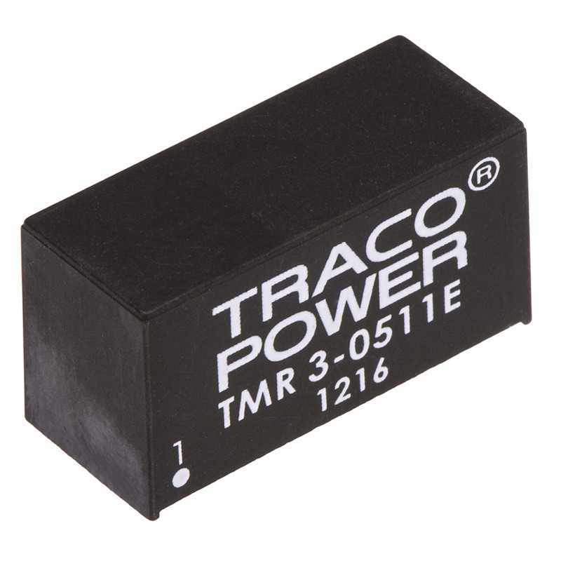 1 pcs - TRACOPOWER TMR 3E DC-DC Converter, 5V dc/ 600mA Output, 4.5 - 9 V dc Input, 3W, Through Hole, +85°C Max Temp