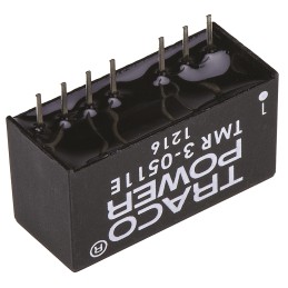 1 pcs - TRACOPOWER TMR 3E DC-DC Converter, 5V dc/ 600mA Output, 4.5 - 9 V dc Input, 3W, Through Hole, +85°C Max Temp