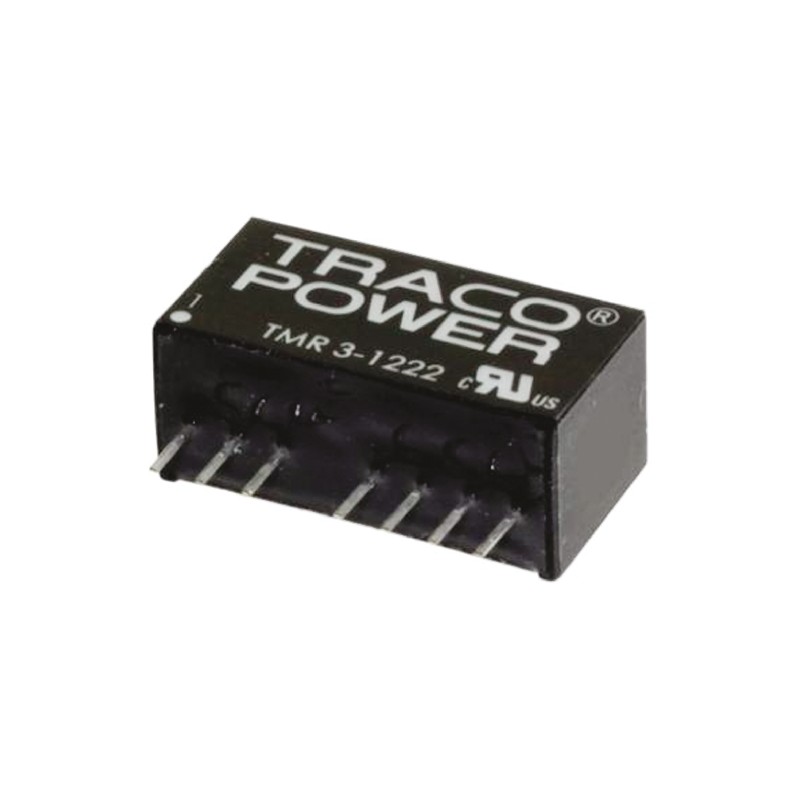 1 pcs - TRACOPOWER TMR 3WIE DC-DC Converter, ±5V dc/ ±300mA Output, 4.5 - 18 V dc Input, 3W, Through Hole, +85°C Max