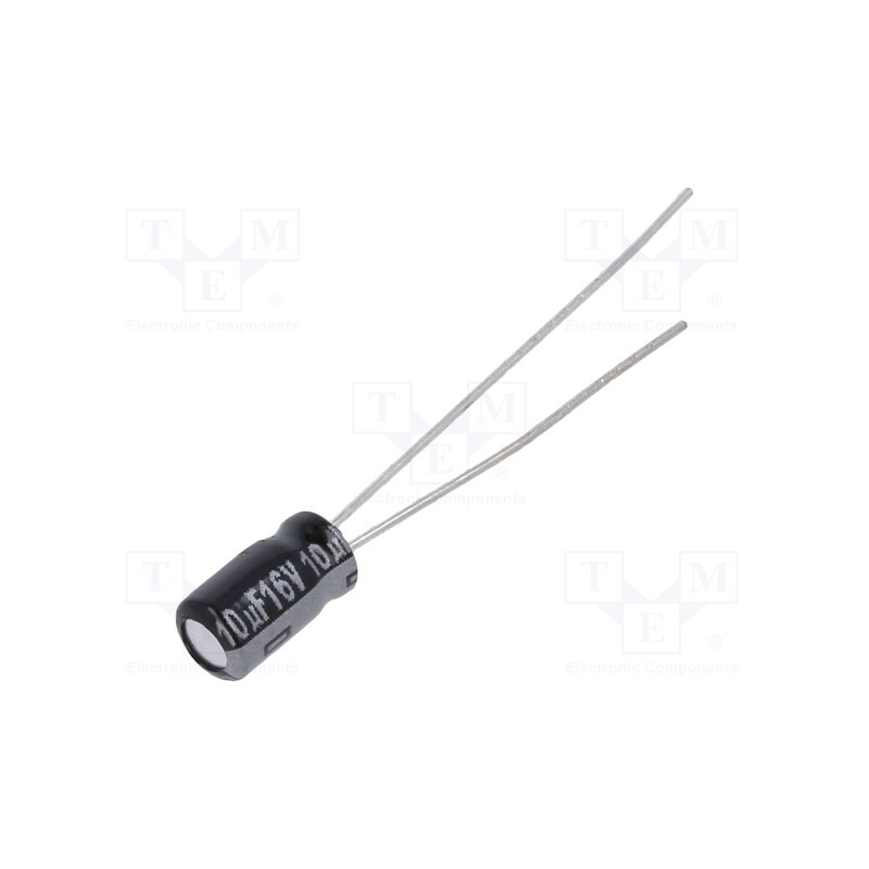 1 pcs x PANASONIC - EEAGA1C100 - Capacitor: electrolytic, THT, 10uF, 16VDC, Ø4x7mm, Pitch: 1.5mm