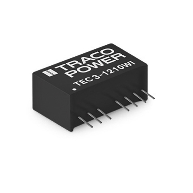 1 pcs - TRACOPOWER TEC 3WI DC-DC Converter, 9V dc/ 333mA Output, 9 - 36 V dc Input, 3W, Through Hole, +90°C Max Temp