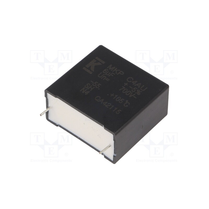 1 pcs x KEMET - C4AUJBU4600M18J - Capacitor: polypropylene, DC-Link, 6uF, ESR: 9.2mΩ, THT, ±5%, 9.8A