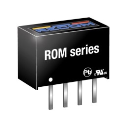 1 pcs - Recom ROM DC-DC Converter, 5V dc/ 200mA Output, 4.5 - 5.5 V dc Input, 1W, Through Hole, +85°C Max Temp -40°C Min