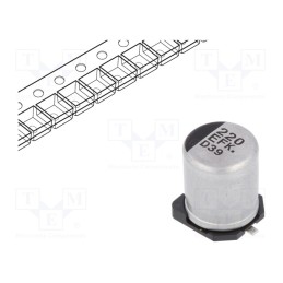1 pcs x PANASONIC - EEEFK1E221AP - Capacitor: electrolytic, low ESR, SMD, 220uF, 25VDC, Ø8x10.2mm