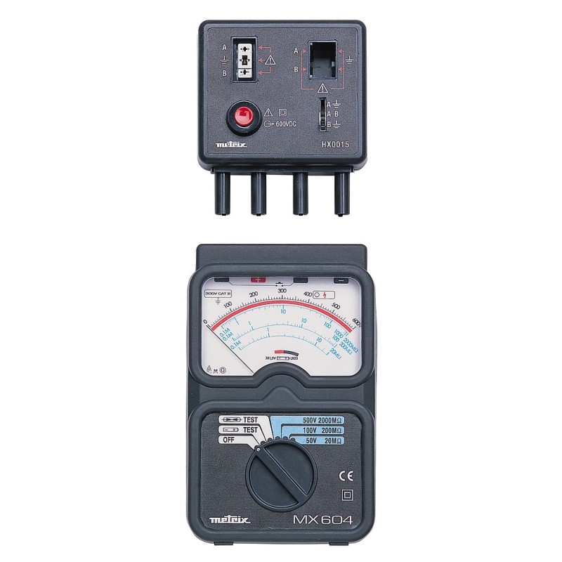 1 pcs - Chauvin Arnoux MX604 Insulation Tester, 50V Min, 500V Max, 2000MΩ Max, CAT III 300 V