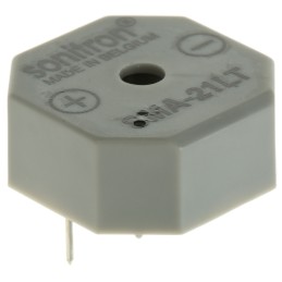 1 pcs - Sonitron 90dB Through Hole Multifunction Internal Buzzer, 17.5 x 17.5 x 8.5mm, 1.5V dc Min, 15V dc Max