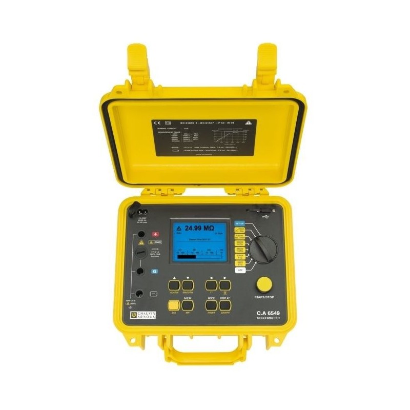 1 pcs - Chauvin Arnoux Insulation Resistance Tester, 40V Min, 5100V Max, 10000GΩ Max
