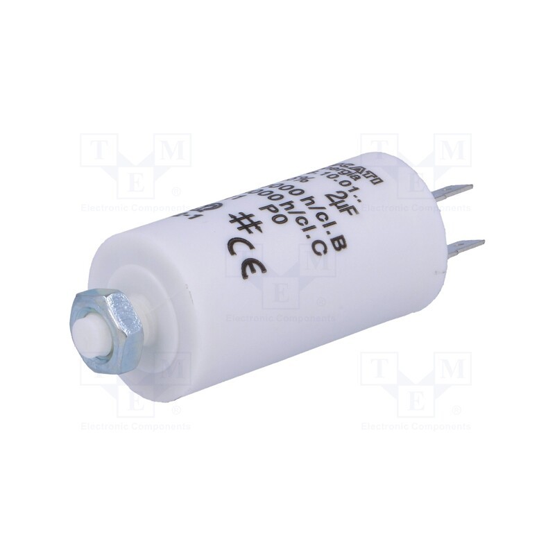 1 pcs x DUCATI ENERGIA - 416100164 - Capacitor: motors, run, 2uF, 425VAC, Ø28x55mm, -25÷85°C, ±5%