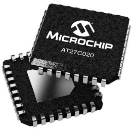 2 pcs - Microchip 2Mbit EPROM 32-Pin PLCC, AT27C020-55JU