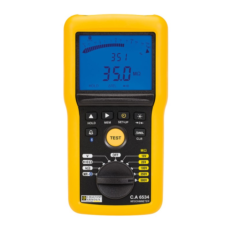 1 pcs - Chauvin Arnoux CA 6534 Insulation & Continuity Tester, 10V Min, 500V Max, 50GΩ Max, CAT IV