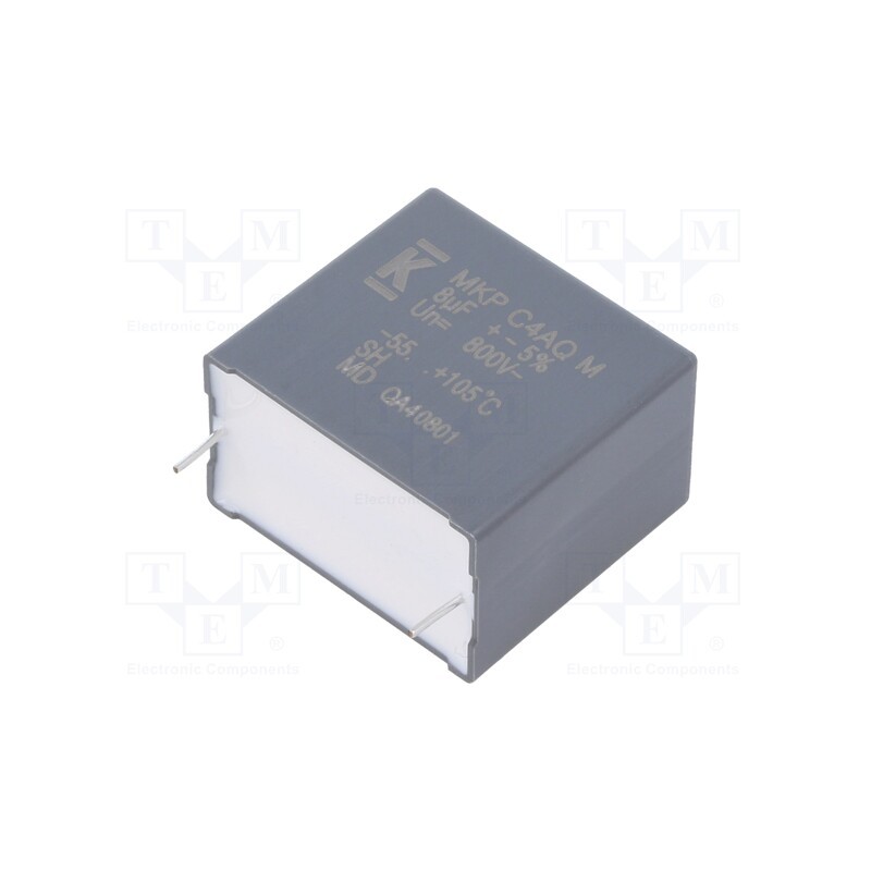 1 pcs x KEMET - C4AQIBU4800M11J - Capacitor: polypropylene, DC-Link, 8uF, ESR: 7.3mΩ, THT, ±5%, 11.2A