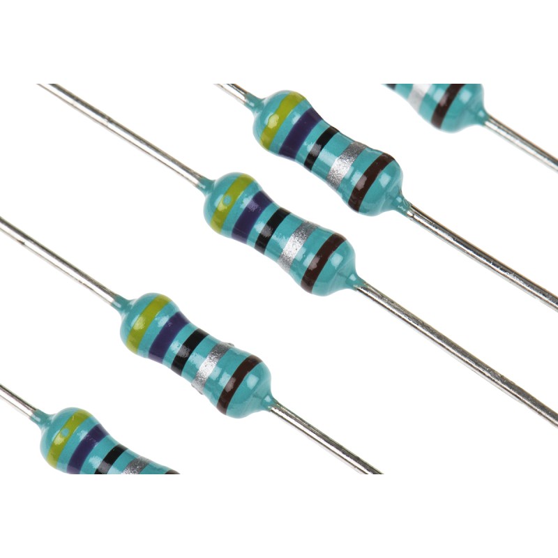 100 pcs - TE Connectivity 4.7Ω Metal Film Resistor 0.6W ±1% LR1F4R7