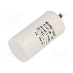 1 pcs x SR PASSIVES - CBB60H-25/450 - Capacitor: motors, run, 25uF, 450V, Ø42x82mm, -25÷70°C, ±5%, 3000h