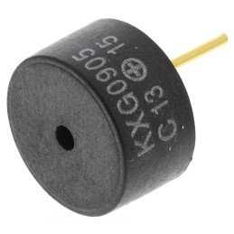 5 pcs - RS PRO 87dB PCB Mount Continuous Internal Magnetic Buzzer Component, 9.6 (Dia.) x 5mm, 4V Min, 7V Max