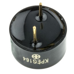5 pcs - RS PRO 80dB Through Hole Continuous External Piezo Buzzer, 13.7 (Dia.) x 7.6mm, 20V ac Max
