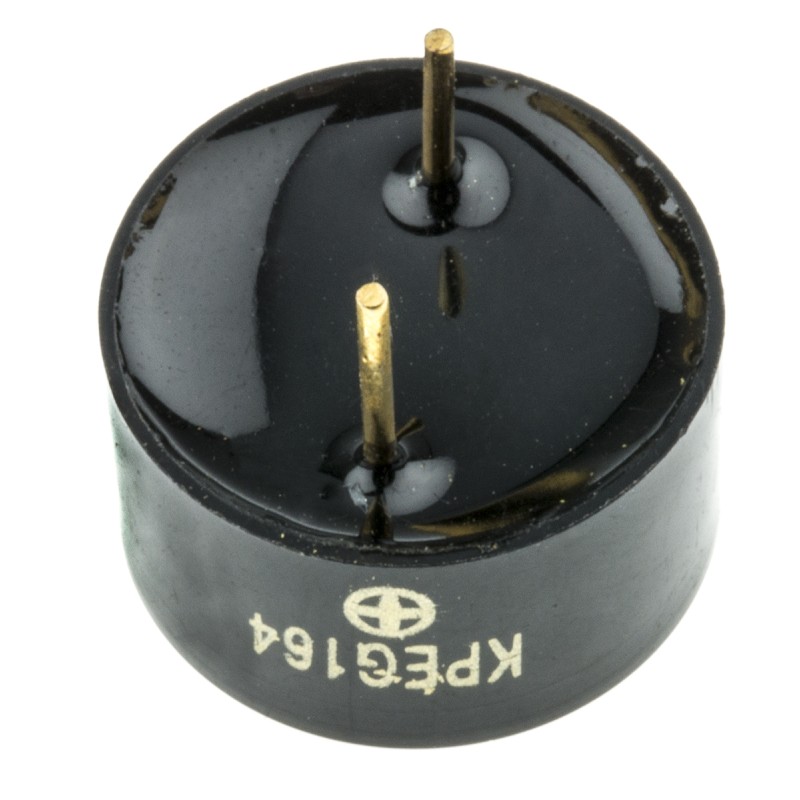 5 pcs - RS PRO 80dB Through Hole Continuous External Piezo Buzzer, 13.7 (Dia.) x 7.6mm, 20V ac Max