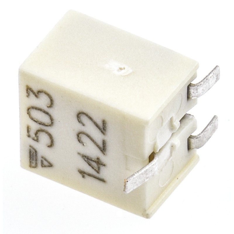 50 pcs - 50kΩ, SMD Trimmer Potentiometer 0.25W Top Adjust Vishay, TSM4