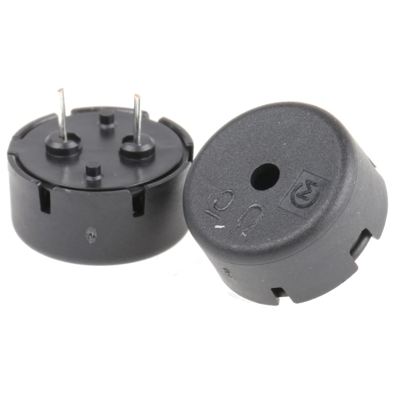 5 pcs - Murata 70dB Through Hole Continuous External Buzzer, 12.6 (Dia.) x 6.9mm, 30V ac Max