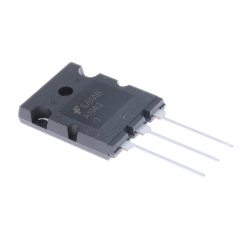 5 pcs - onsemi 2SA1943OTU PNP Transistor, -17 A, -250 V, 3-Pin TO-264