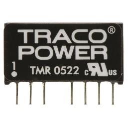 1 pcs - TRACOPOWER TMR 2 DC-DC Converter, ±12V dc/ ±85mA Output, 4.5 - 9 V dc Input, 2W, Through Hole, +85°C Max Temp