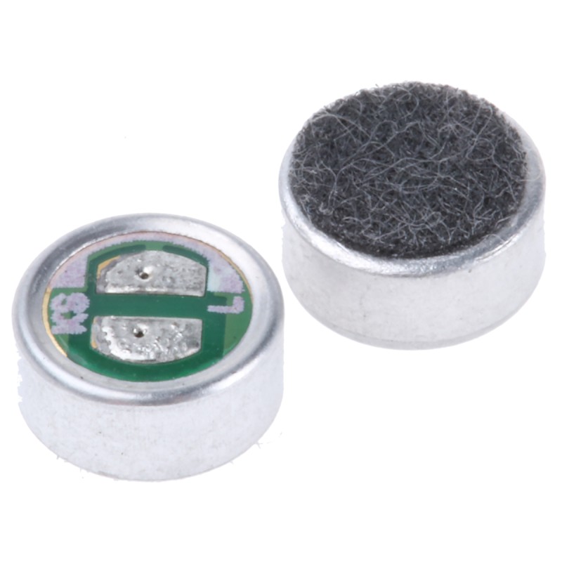 5 pcs - RS PRO Omni-Directional, Surface Mount 6mm Microphone Condenser -42dB