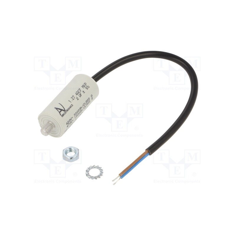 1 pcs x KEMET - C274ACF4200LF0J - Capacitor: motors, run, 2uF, 470VAC, Ø25x58.5mm, -25÷85°C, ±5%