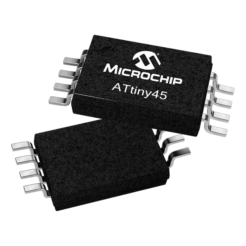 5 pcs - Microchip ATTINY45-20XU, 8bit AVR Microcontroller, ATtiny45, 20MHz, 4 kB Flash, 8-Pin TSSOP
