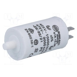 1 pcs x DUCATI ENERGIA - 416100964 - Capacitor: motors, run, 6uF, 425VAC, Ø32x55mm, -25÷85°C, ±5%