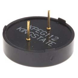 5 pcs - Kingstate 92dB Through Hole Continuous External Piezo Buzzer, 24 (Dia.) x 7.3mm, 30V ac Max