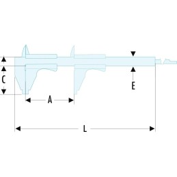 1 pcs - Facom 200mm Vernier Caliper Caliper, Metric