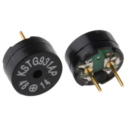 5 pcs - RS PRO 92dB PCB Mount External Magnetic Buzzer Component, 9 (Dia.) x 4.5mm, 2V Min, 4V Max