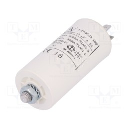1 pcs x KEMET - C276CC35160AA0J - Capacitor: motors, run, 16uF, 420VAC, Ø40x73.5mm, -25÷85°C, ±5%