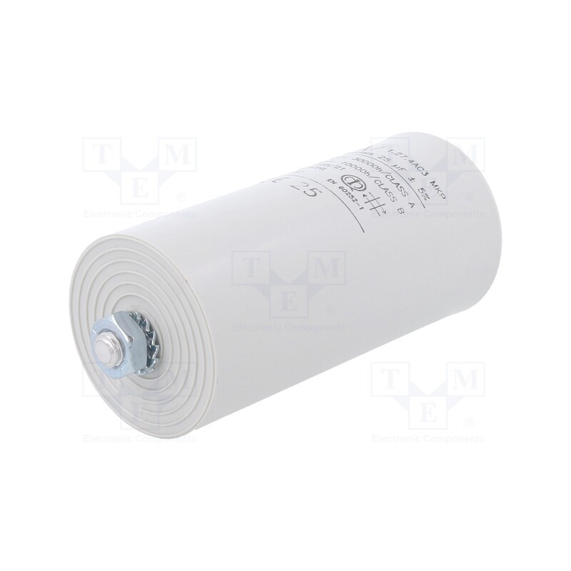 1 pcs x KEMET - C274AC35250AA0J - Capacitor: motors, run, 25uF, 470VAC, Ø45x93mm, -25÷85°C, ±5%