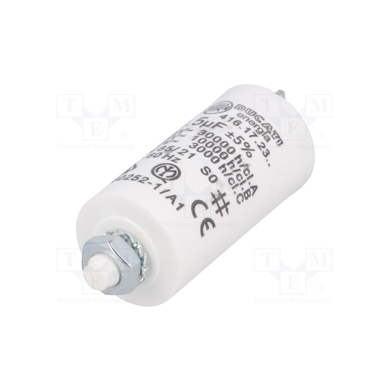 1 pcs x DUCATI ENERGIA - 416172327 - Capacitor: motors, run, 1.5uF, 475VAC, Ø28x55mm, -25÷85°C, ±5%