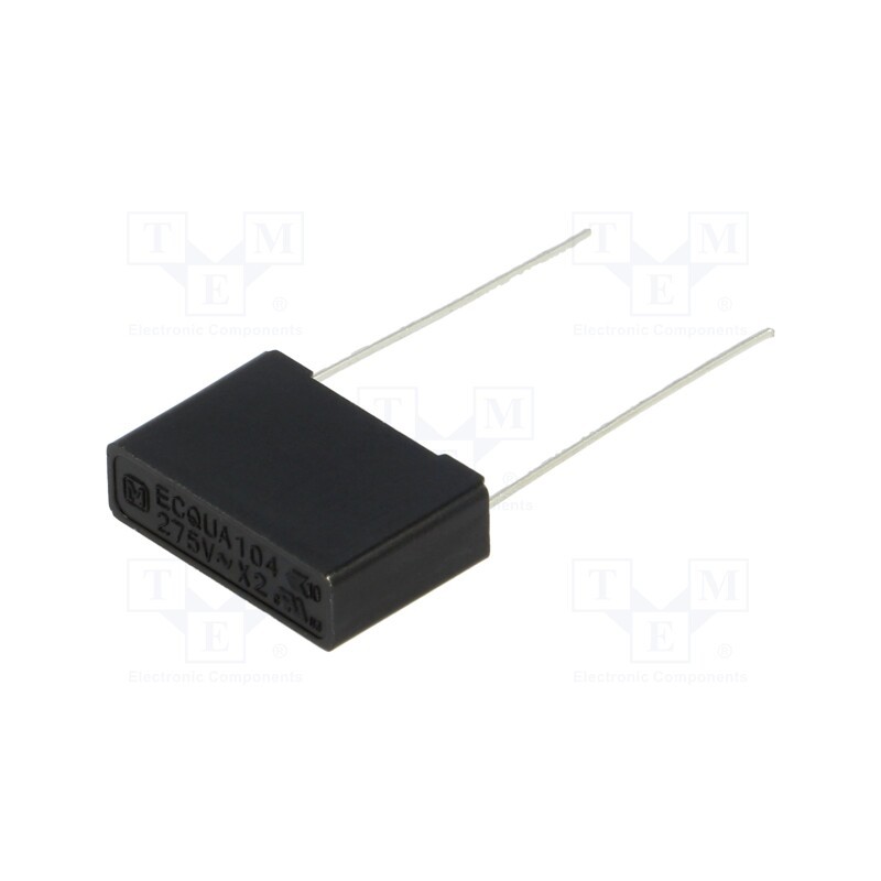 1 pcs x PANASONIC - ECQUAAF104M - Capacitor: polypropylene, ECQUA, 0.1uF, 17.5x12x5mm, THT, ±20%
