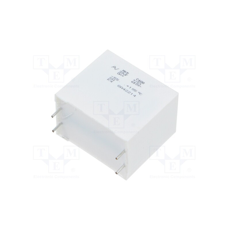 1 pcs x KEMET - C4AQCBW5300A3JJ - Capacitor: polypropylene, DC-Link, 30uF, ESR: 3.6mΩ, THT, ±5%, 9V/μs