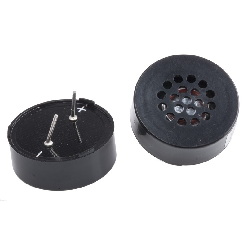 5 pcs - RS PRO 32Ω 0.1W Miniature Speaker 22.8mm Dia. , 6mm Lead Length, 22.8 (Dia.) x 8.7mm