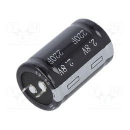 1 pcs x BIGCAP - BUP002R8S227FA 220F - Supercapacitor, SNAP-IN, 220F, 2.8VDC, ±20%, Ø30.6x50mm, 10mΩ