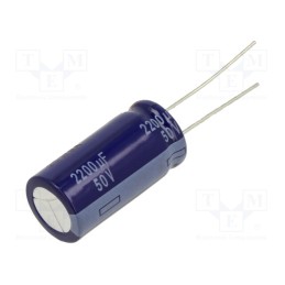 1 pcs x PANASONIC - ECA1HM222 - Capacitor: electrolytic, THT, 2200uF, 50VDC, Ø16x31.5mm, ±20%, M