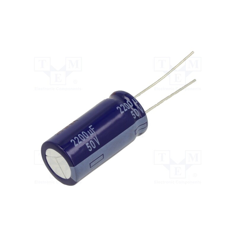 1 pcs x PANASONIC - ECA1HM222 - Capacitor: electrolytic, THT, 2200uF, 50VDC, Ø16x31.5mm, ±20%, M